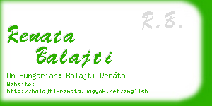 renata balajti business card