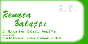 renata balajti business card